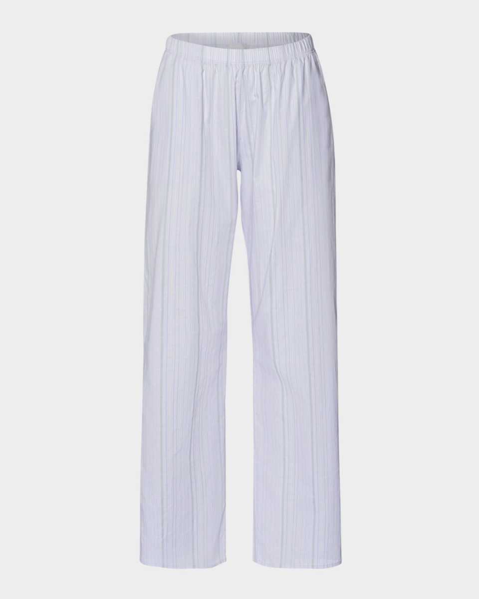 Striped Straight-Leg Cotton Lounge Pants
